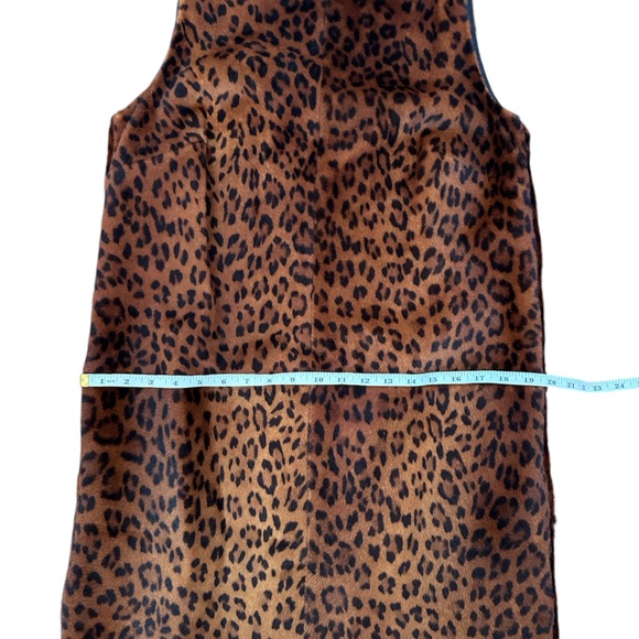 Ralph Lauren Purple Label Sleeveless Leopard Print Lamb Shearling Dress Size 12 - Picture 7 of 8
